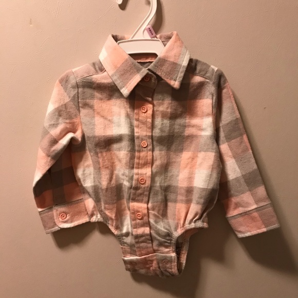 baby girl flannel onesie